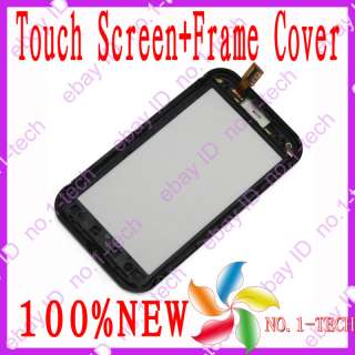 Touch Screen Digitizer + Glossy Frame Front Cover For MOTOROLA DEFY 