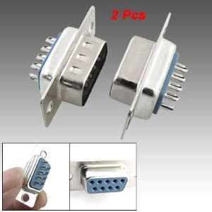   Solder Type D SUB 9 Pins DB9 Male to Female Connector: Electronics