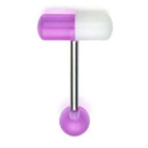   with Purple Uv Pill Shaped Design Top 14 Gauge 5/8 Everything Else