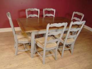 English Farmhouse Ladderback Chair Kitchen Table Set  