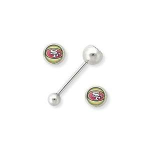  NFL San Francisco TONGUE Barbell: Jewelry