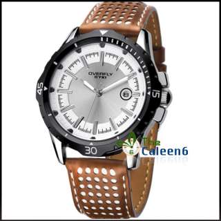 NEW Japan Move Date Leather Fashion Quartz Men EYKI Wrist Watch 4 