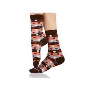  Lucci Points Crew Sock   Brown