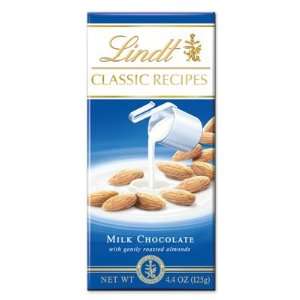 LINDT Milk Chocolate w/Almonds Classic Recipe Bar 12 Count  