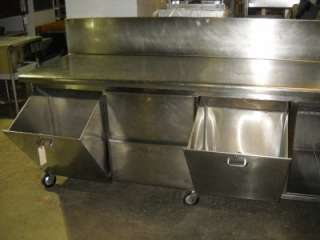 94 x 30 Stainless Steel Bakers Cabinet with Slide Out Ingrediant 
