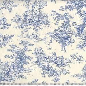  54 Wide P Kaufmann Toile Central Park Blue Fabric By The 
