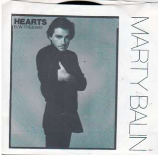 Marty Balin: Hearts / Freeway 7 45 NM USA EMI 8404  