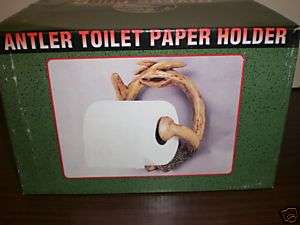 Deer Antler Toilet Paper Holder NEW IN BOX  