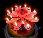 Double layer MUSICAL BIRTHDAY CANDLE Lotus FLOWER 1 Dozen Party 