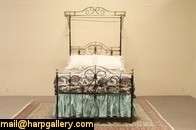   brass and iron half tester bed was said to have been in a new orleans