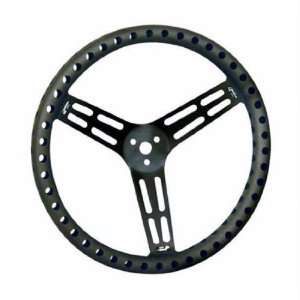Longacre Racing Products Steering Wheel 15in Dished Drilled Black 