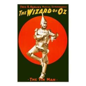  Wizard of Oz Tin Man Vintage Theatre Poster