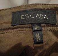 Supple ESCADA Black Label Suede Brown Leather Pants 36  