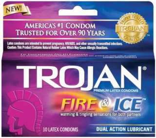 10 Trojan Fire and Ice Condoms   Fast & Free Shipping  