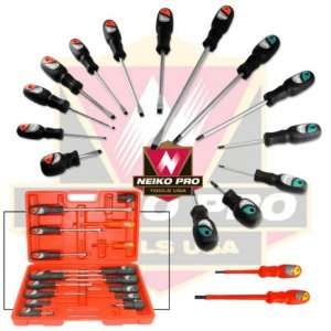 16pc Mechanics Screwdriver Slotted, Philips, Electrical, Tool Set w 