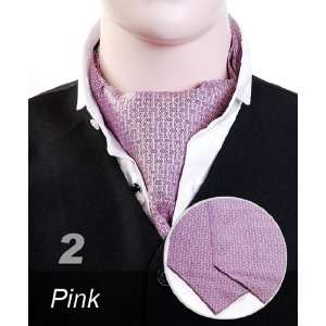  Ascot tie pink cone pattern 