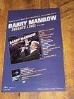 Barry Manilow 2Nights Live / Ultimate Manilow Rare 2004 Promo Poster 