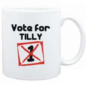  Mug White  Vote for Tilly  Female Names Sports 