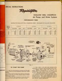 Tait Dayton Jet Pumps Rapidayton Water Systems Catalog Maintenance 