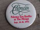 PALOMA SAN BASILIO @THE MIRAGE CASINO, LAS VEGAS. PROMO BUTTON 1993