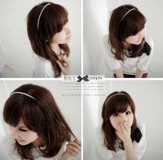 Product Name  Charm Korea Girl Glass Pearl Headband hairband Hairpin