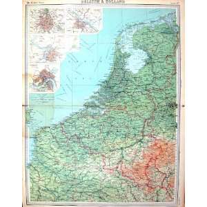   Map Beglium Holland Rotterdam Antwerp Amsterdam: Home & Kitchen