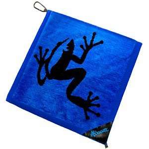 Frogger Golf Amphibian Jacquard Golf Towels Blue:  Sports 