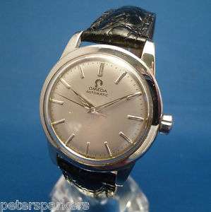 VINTAGE GENTS STAINLESS STEEL OMEGA BUMPER AUTOMATIC WRISTWATCH  