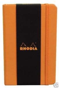 RHODIA Webnotebook 3 1/2 x 5 1/2 ORANGE Lined  