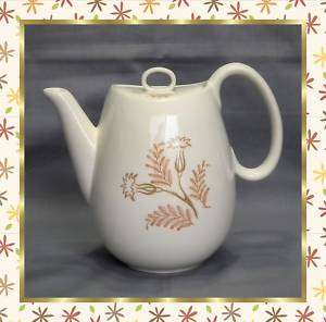 VTG 50s GOLD THISTLE and FERN ROYAL CHINA COFFEE Pot  