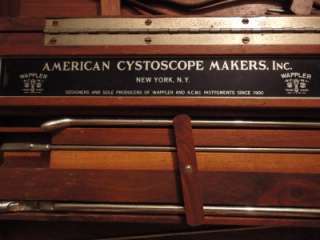 RARE,Vintage Brown Buerger Cystoscope w/Walnut Case  