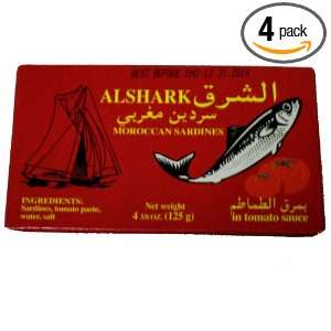 Alshark Moroccan Sardines with Tomato Grocery & Gourmet Food