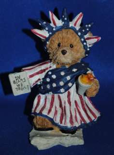 Patriotic Bear~Lady Liberty~Flag~July 4th~Americana!  