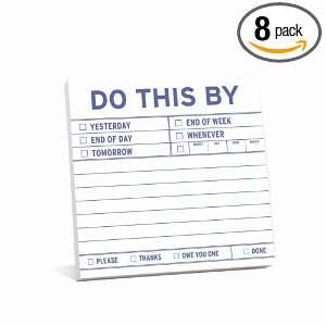  Knock Knock Sticky Notes Do This By (Pack of 8) Health 