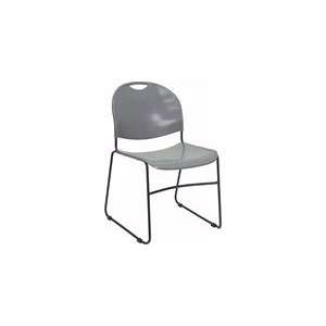 HERCULES 880 lb. Capacity Gray High Density, Ultra Compact Stack Chair 