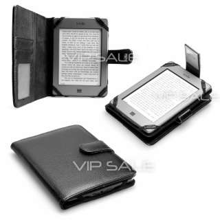   BLACK LEATHER COVER CASE WITH POCKETS AND LED READING LIGHT  