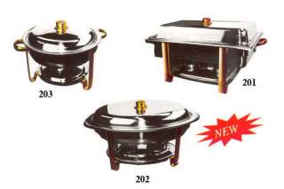 Round Malibu Chafers   4 Quart Buffet   Great Price   