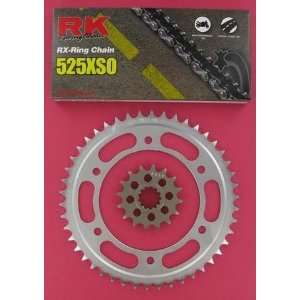: RK OE Chain and Sprocket Kit   Steel Rear Sprocket   Non Gold Chain 