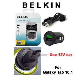Belkin Galaxy Tab 10.1 Car 12V Charger Sync Cable  