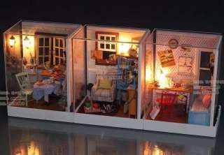   Light dollhouse room miniatures secret garden scene with cover  