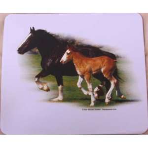  Clydesdale Mare and Foal Mouse Pad 