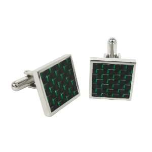    Stainless steel Cufflinks Carbon look by Blacklist D Gem Jewelry