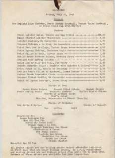 1943 Menu HI DA WAY Restaurant Boylston PL Boston MA  