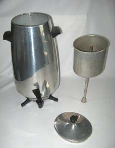 VINTAGE MIRRO MATIC 12 35 CUP BUFFET STYLE COFFEE MAKER  