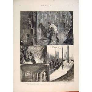  London Water Supply Kent Waterworks Resevoir Print 1876 