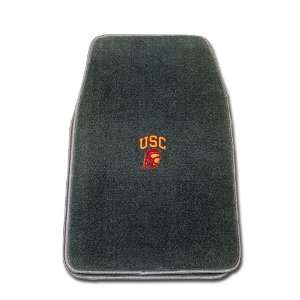   Fit Front Two Piece Floormat with NCAA USC Trojan Logo Automotive