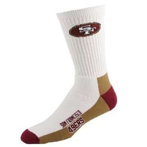   : San Francisco 49ers White (506) 10 13 Tall Socks: Sports & Outdoors