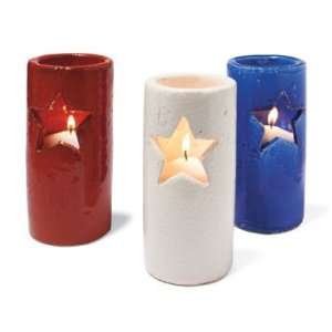  Ceramic Star Luminary   Blue   Grandin Road Patio, Lawn 