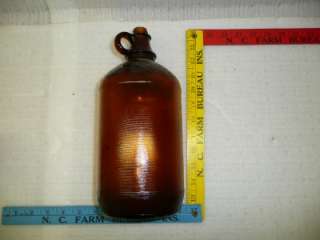 CLOROX BOTTLE TEXTURED LABEL AREA VINTAGE GLASS BROWN  