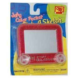  Jelly Color Pocket Etch a Sketch: Toys & Games